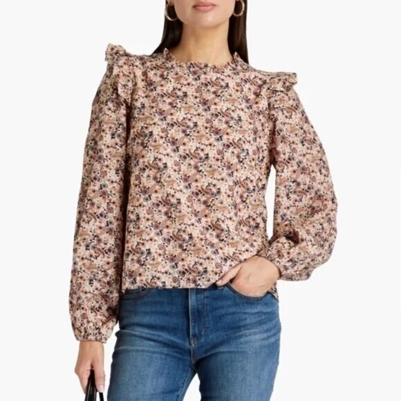 New Cami NYC Georgine Cotton Blend Fall Paisley Blouse Medium $245 - Picture 1 of 8